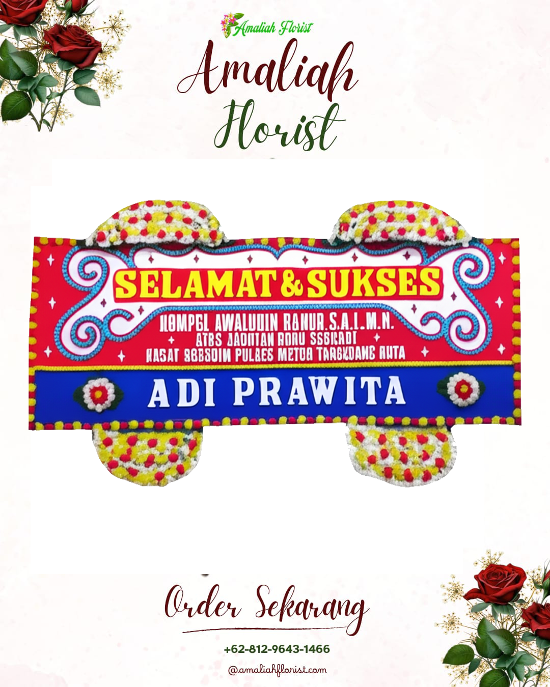 Papan Bunga Ucapan Selamat Sematang Borang